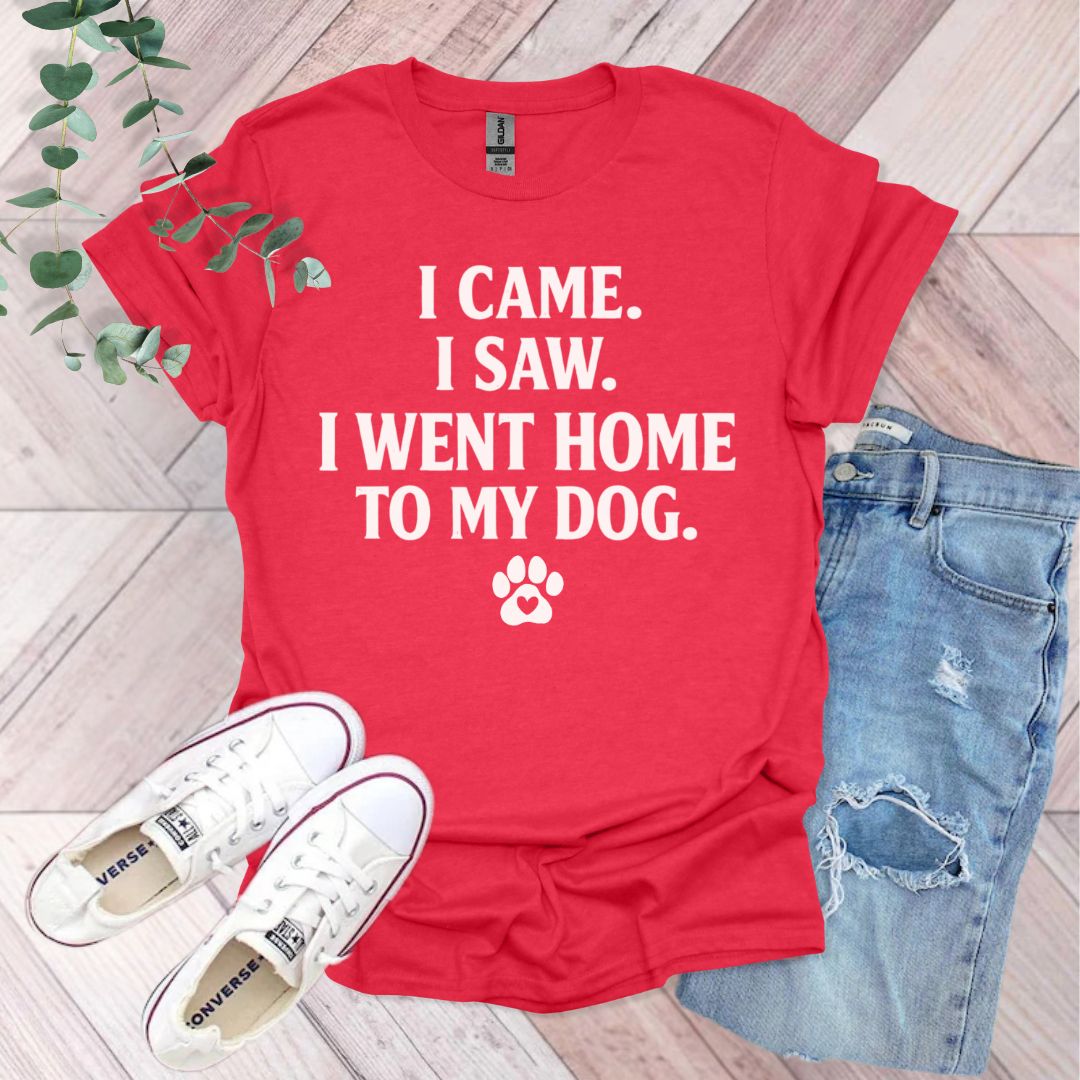 I Came I Saw I Went Home To My Dog T-Shirt
