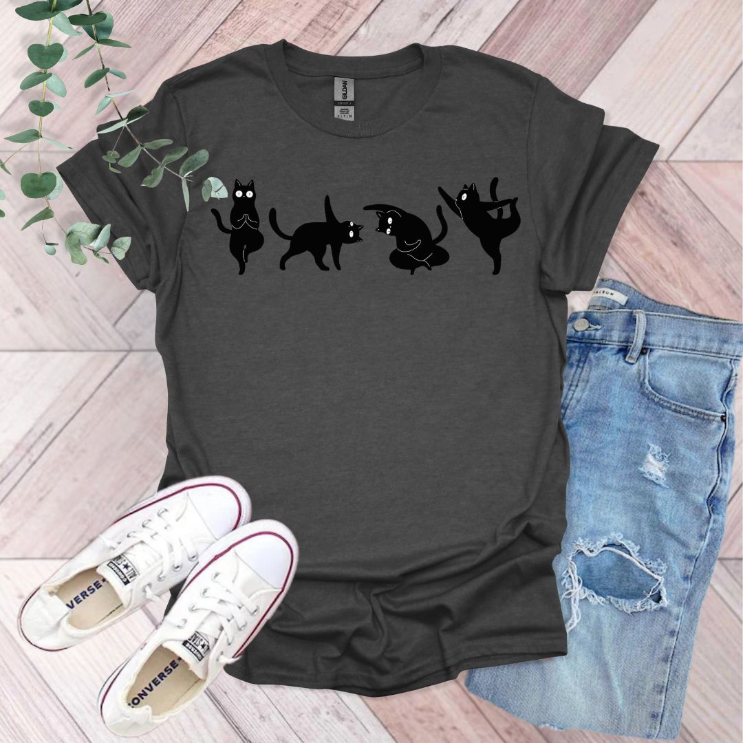 Yoga Black Cats T-Shirt