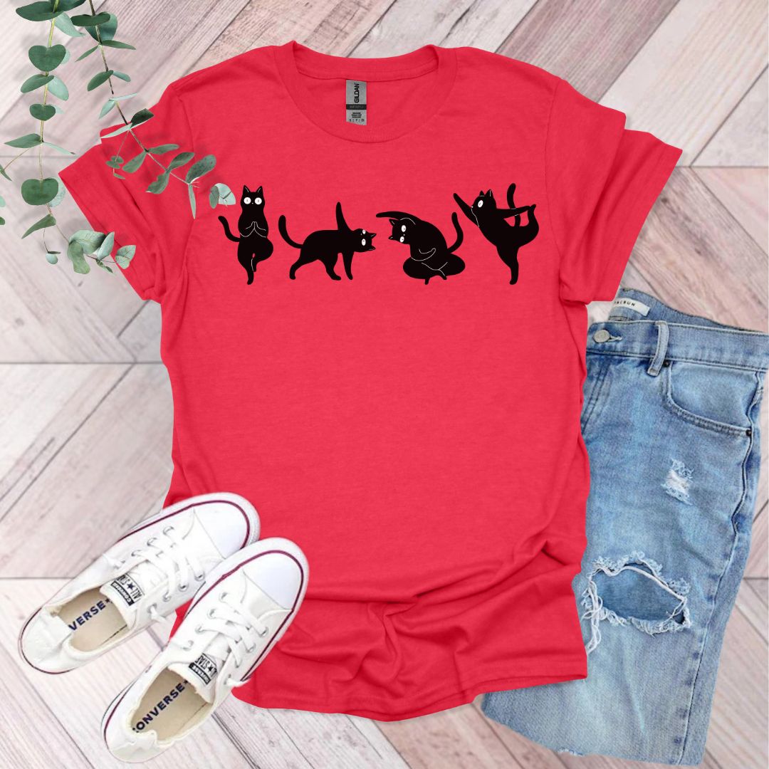 Yoga Black Cats T-Shirt
