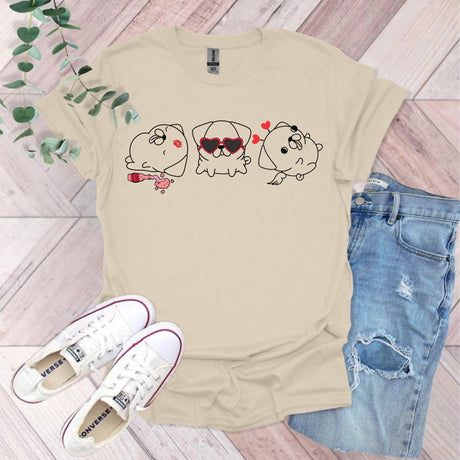 Valentine Pug T-Shirt