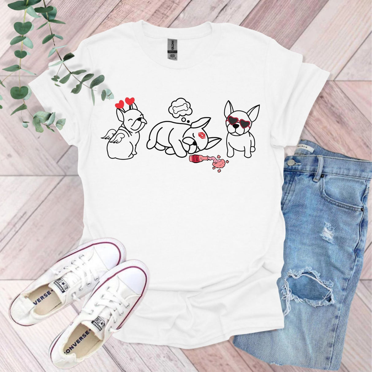 Valentine Frenchie T-Shirt
