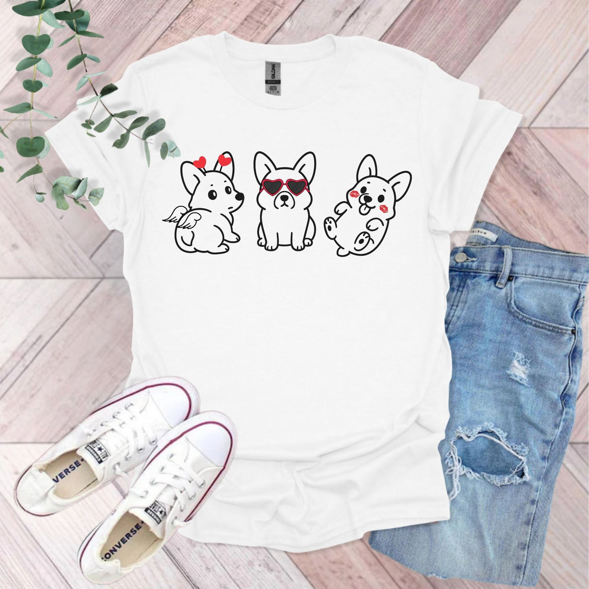 Valentine Corgi T-Shirt