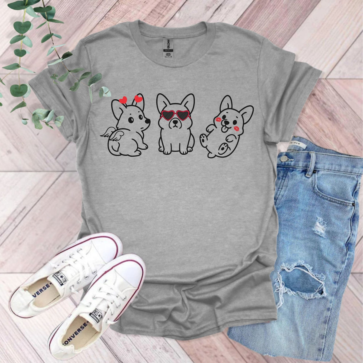 Valentine Corgi T-Shirt