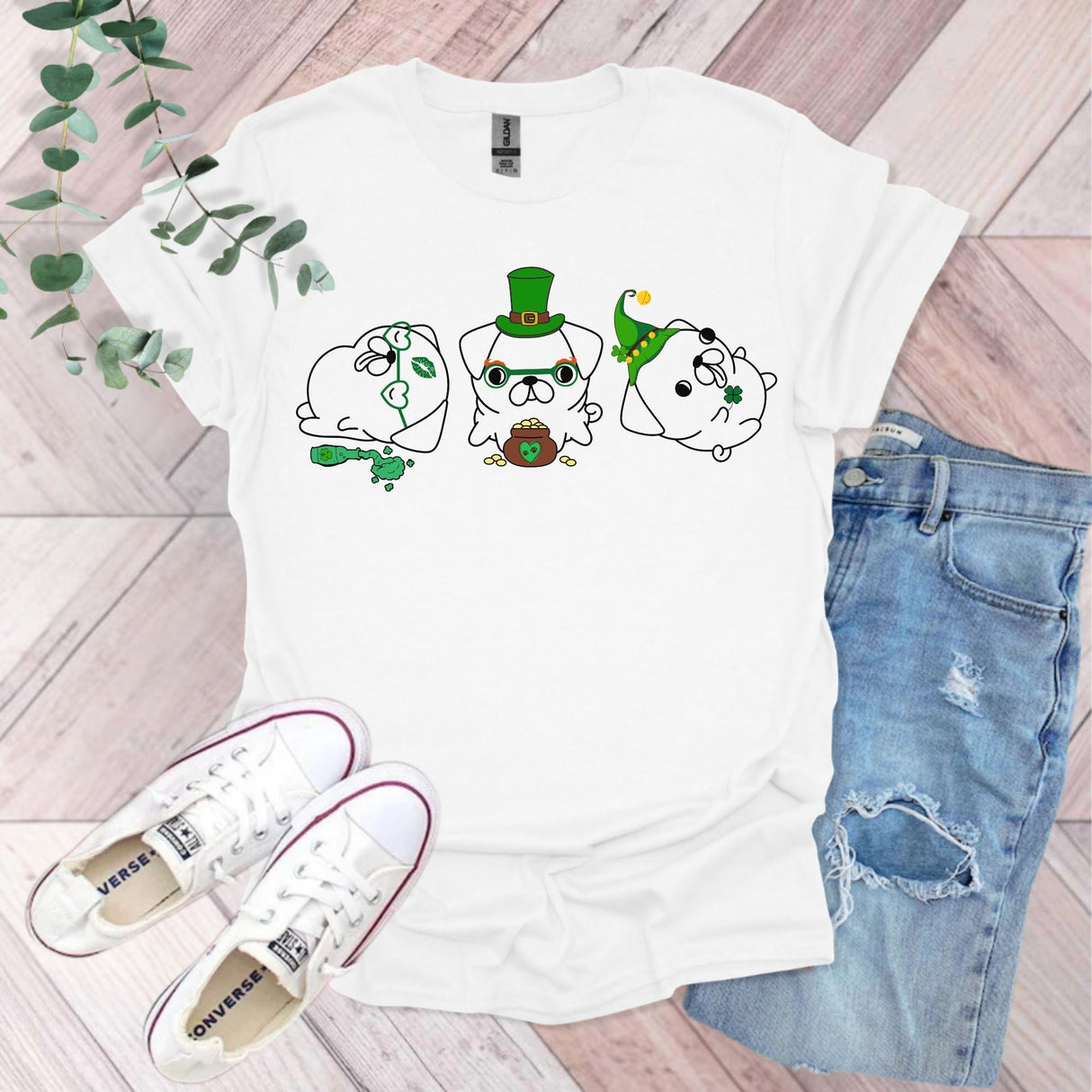 Funny St. Patrick's Day Pug T-Shirt