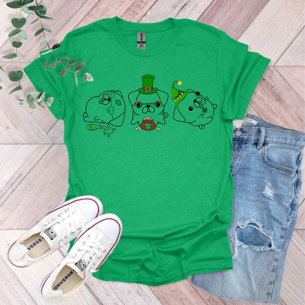 Funny St. Patrick's Day Pug T-Shirt