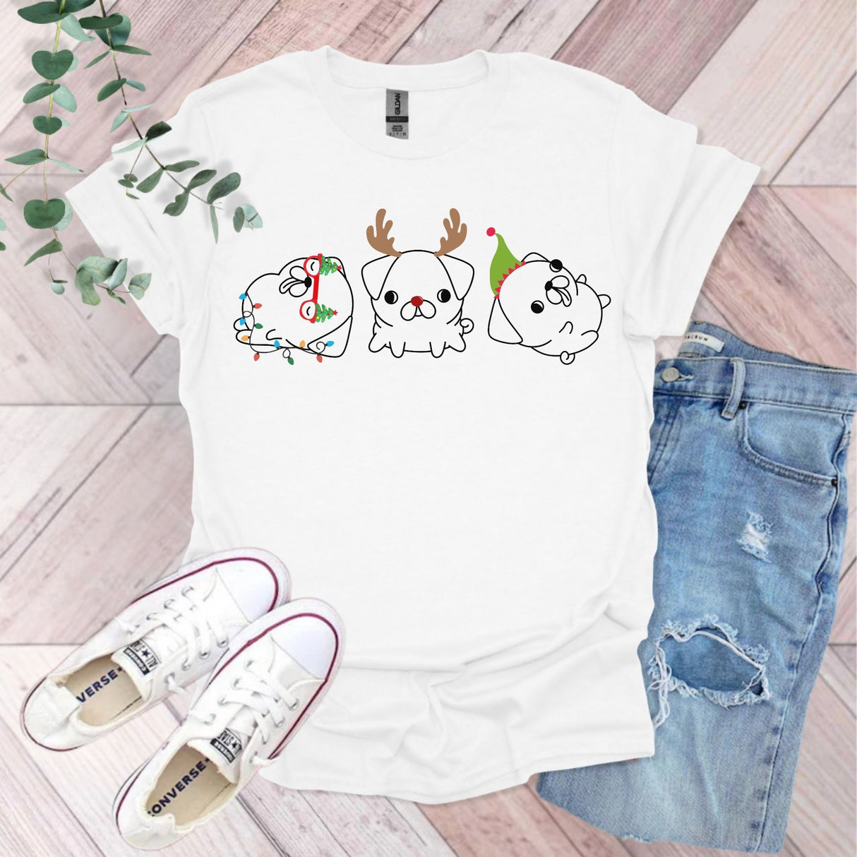 Christmas Pug T-Shirt