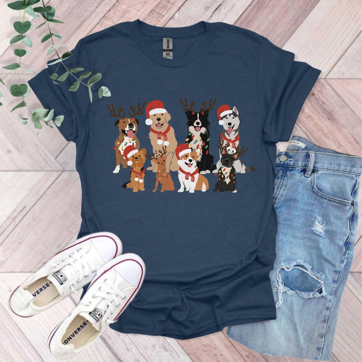 Cute Holiday Christmas Dog Lover T-Shirt