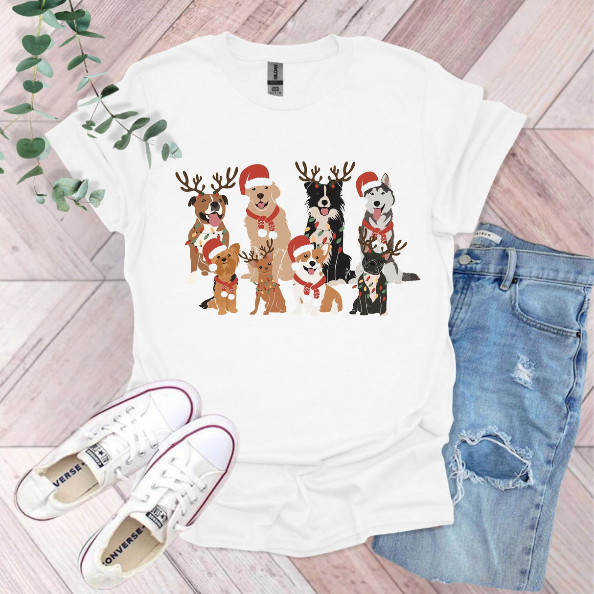 Cute Holiday Christmas Dog Lover T-Shirt