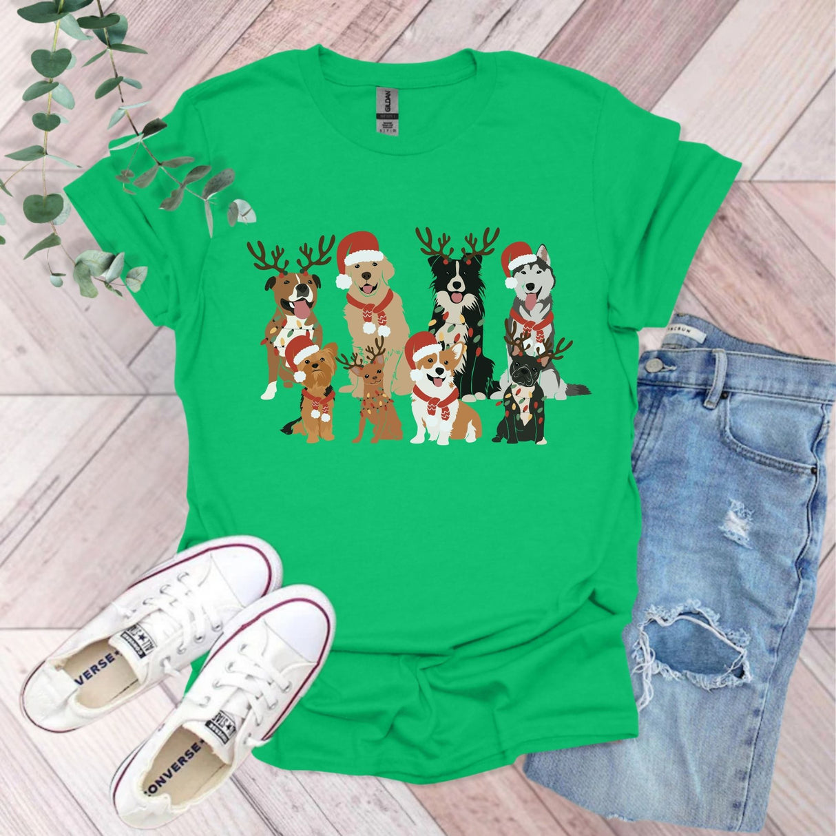 Cute Holiday Christmas Dog Lover T-Shirt