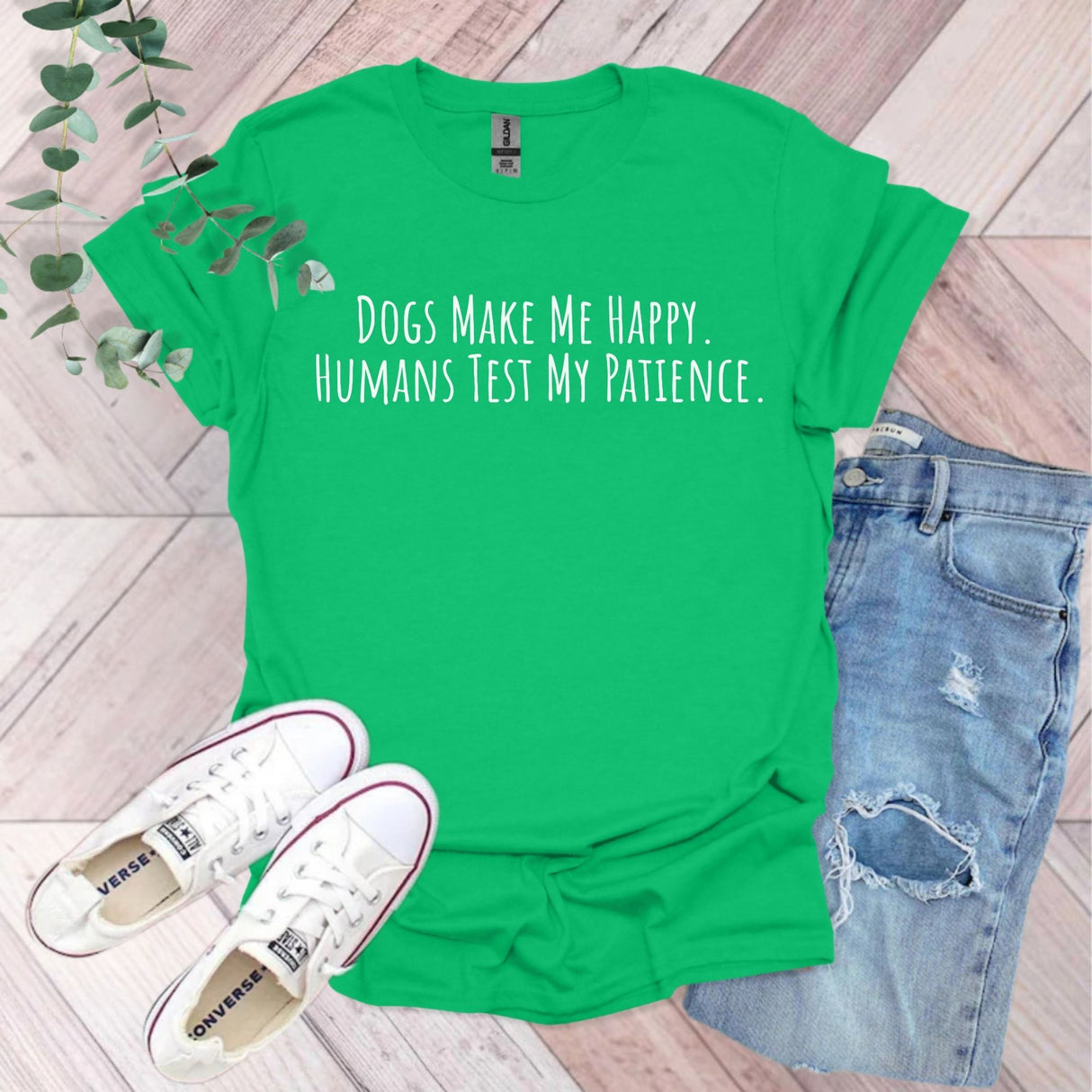 Dogs Make Me Happy T-Shirt | Funny Dog Lover Gift