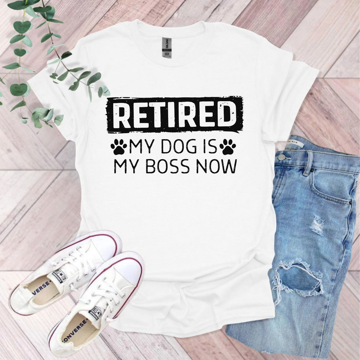 Retired My Dog Is My Boss Now T-Shirt