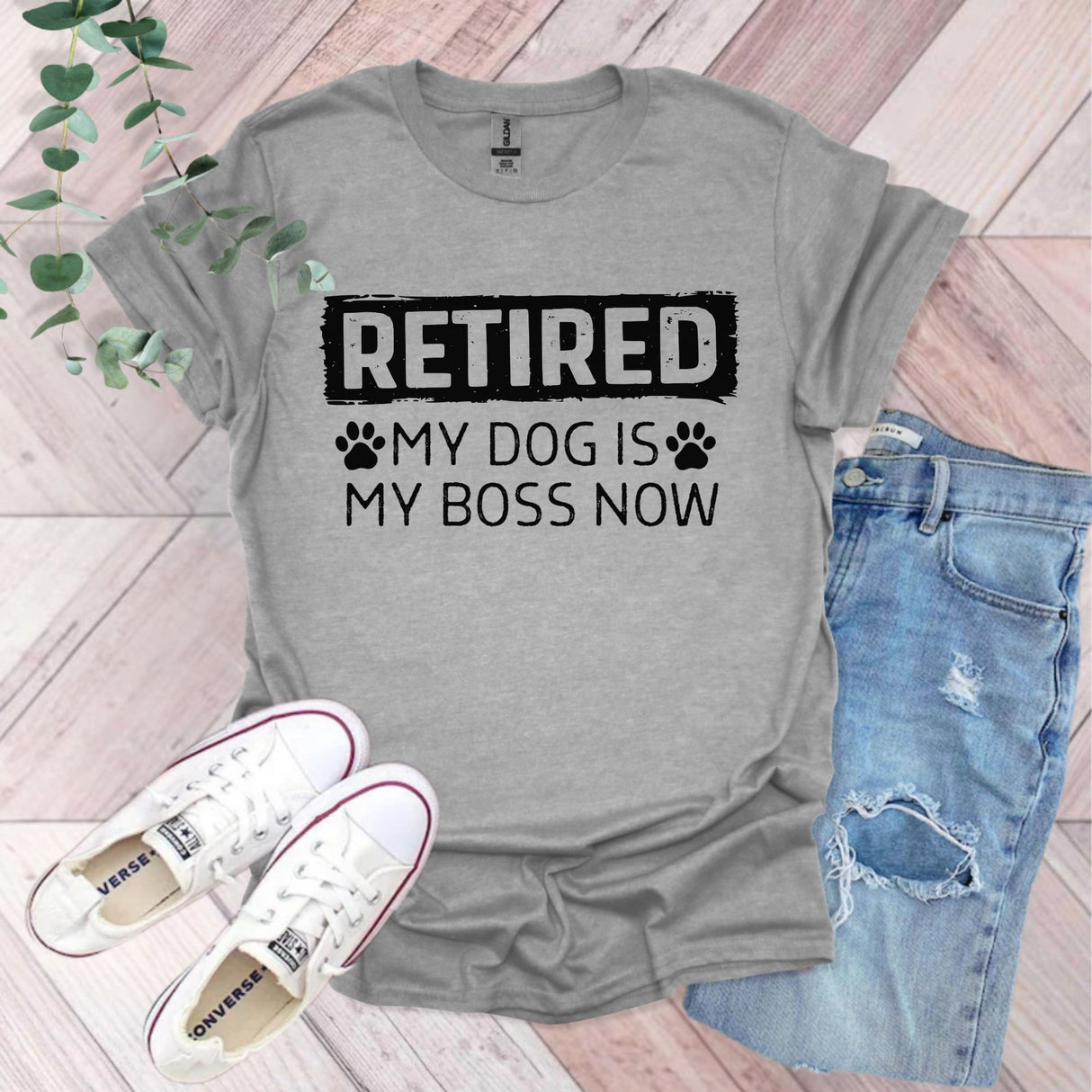 Retired My Dog Is My Boss Now T-Shirt