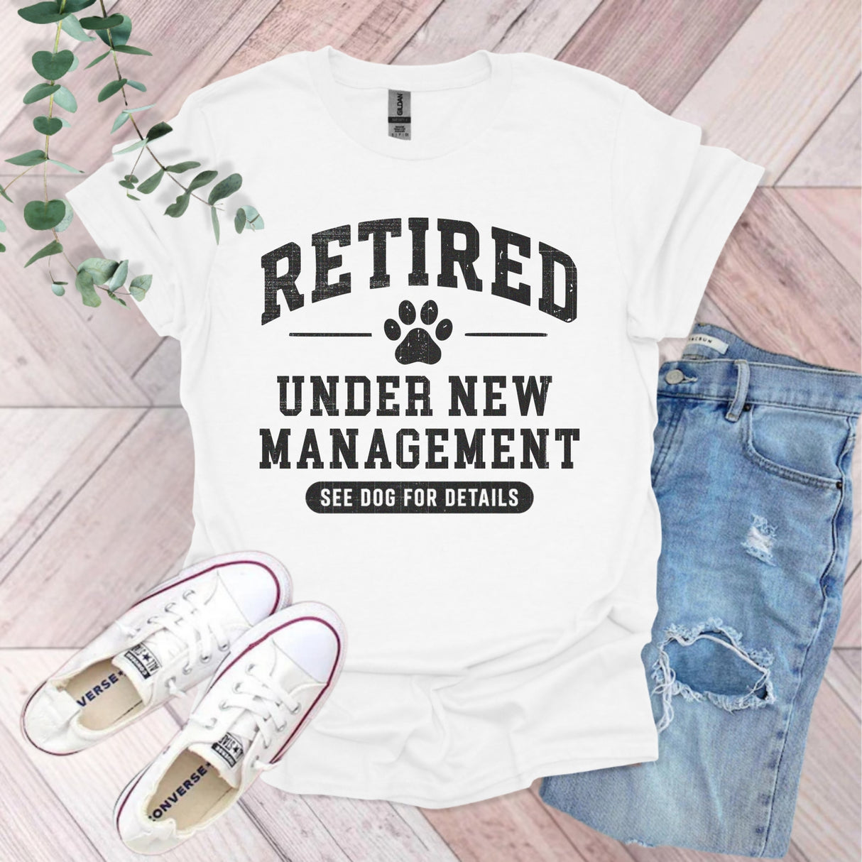Retro Retired Under New Management See Dog For Details T-Shirt