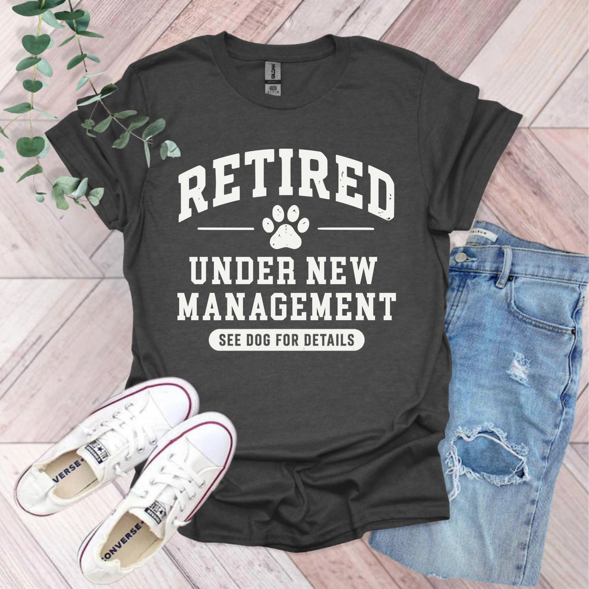 Retro Retired Under New Management See Dog For Details T-Shirt