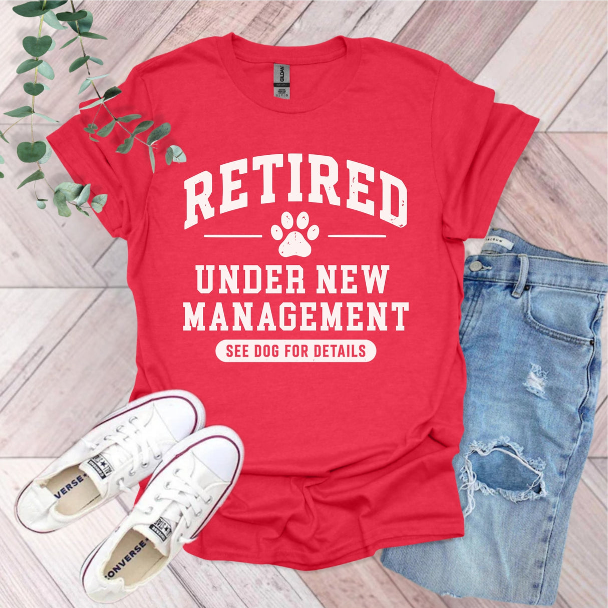 Retro Retired Under New Management See Dog For Details T-Shirt