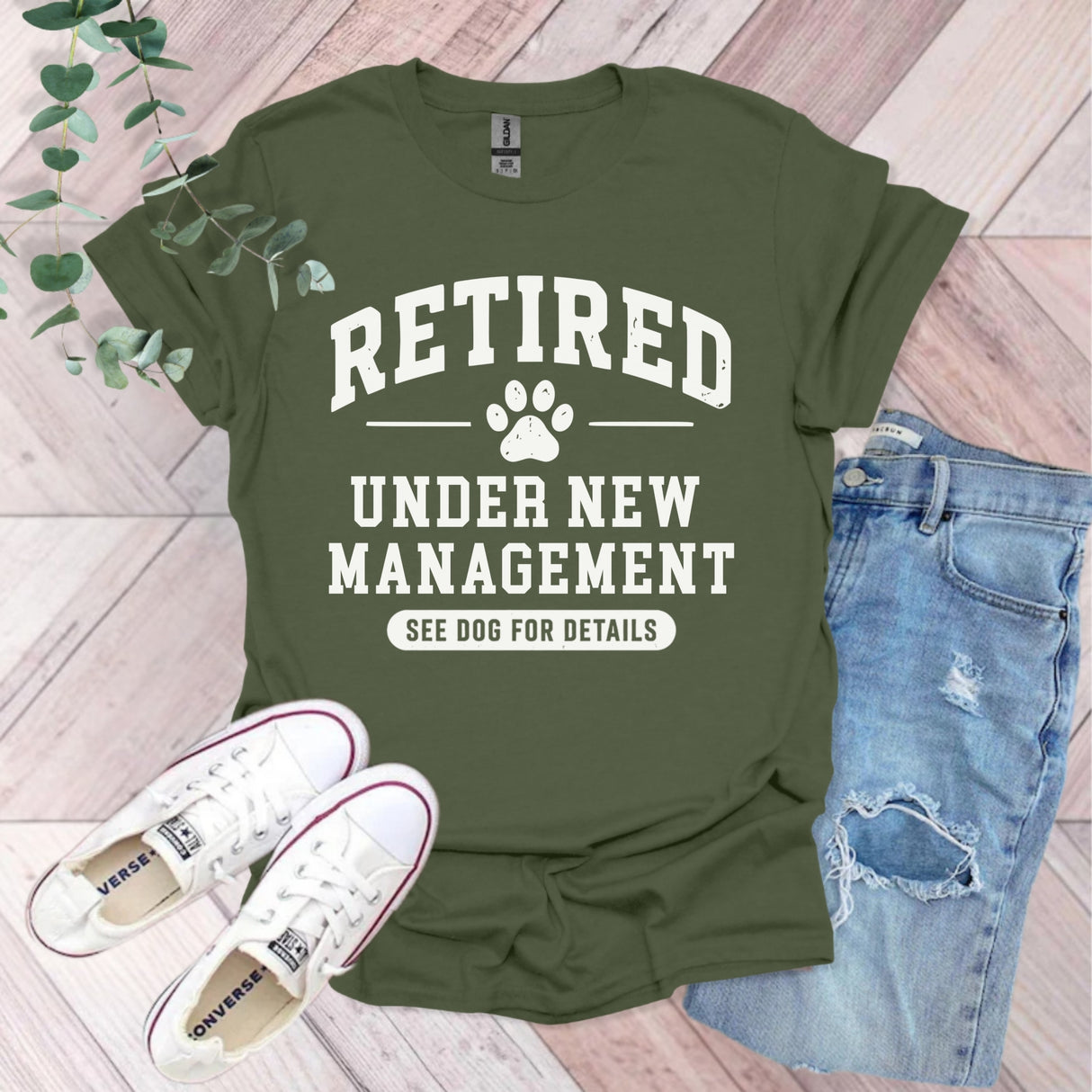 Retro Retired Under New Management See Dog For Details T-Shirt