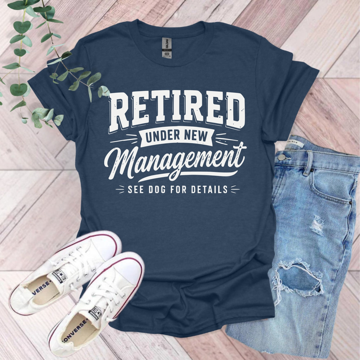 Retired Under New Management See Dog For Details T-Shirt | Retirement Gift