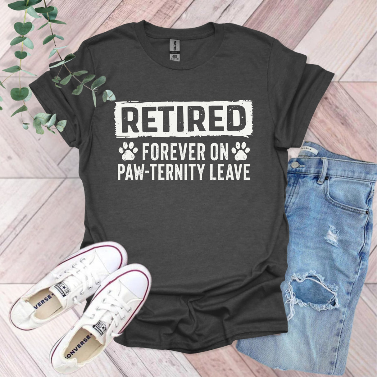 Retired Forever On Paw-ternity Leave T-Shirt
