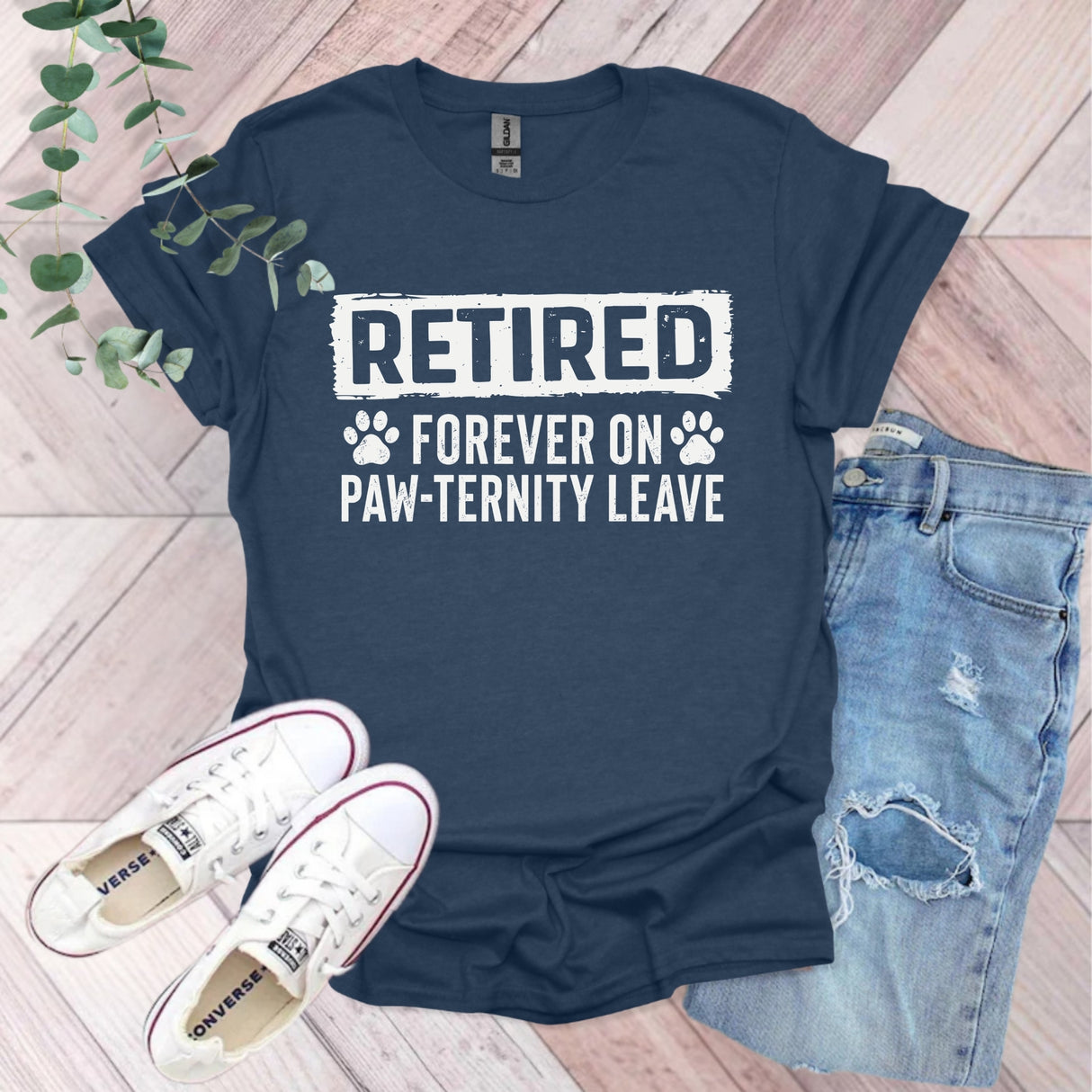 Retired Forever On Paw-ternity Leave T-Shirt