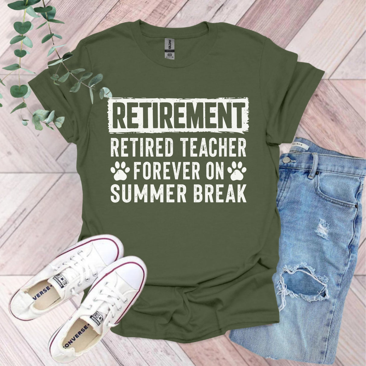 Retirement Retired Teacher Forever On Summer Break T-Shirt