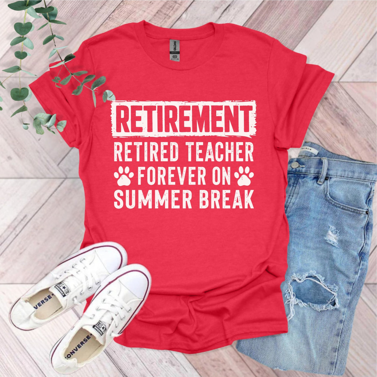 Retirement Retired Teacher Forever On Summer Break T-Shirt