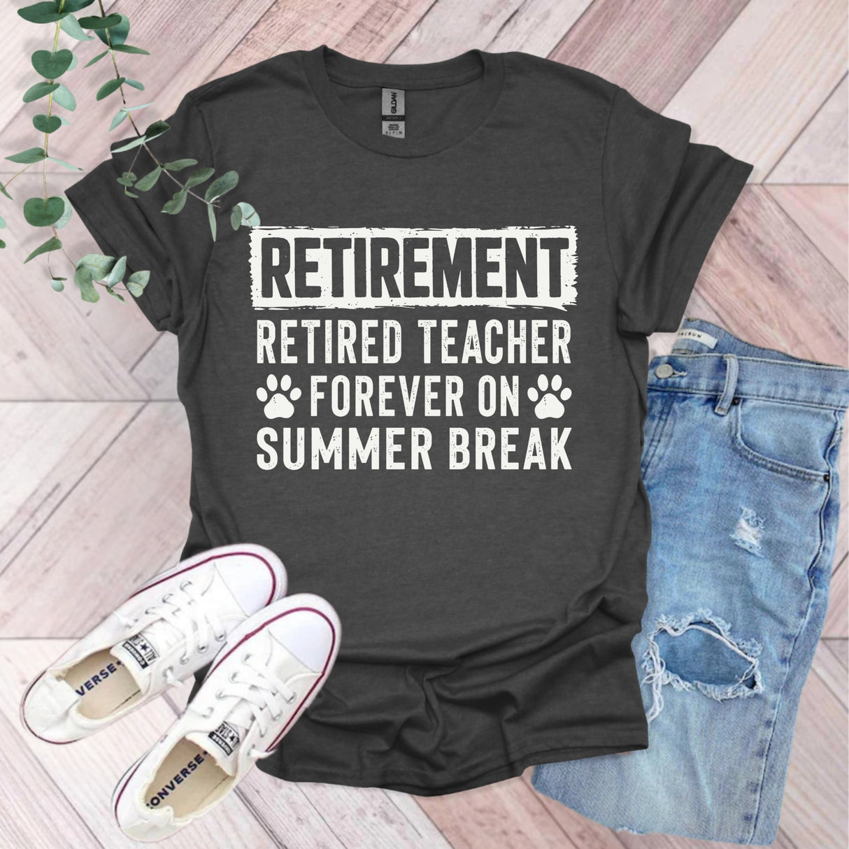 Retirement Retired Teacher Forever On Summer Break T-Shirt