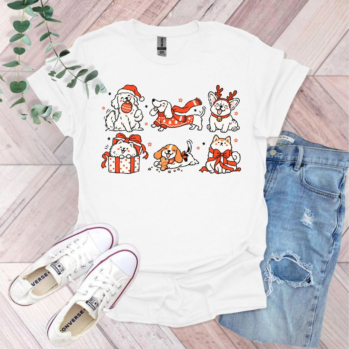 Cute Christmas Dogs T-Shirt