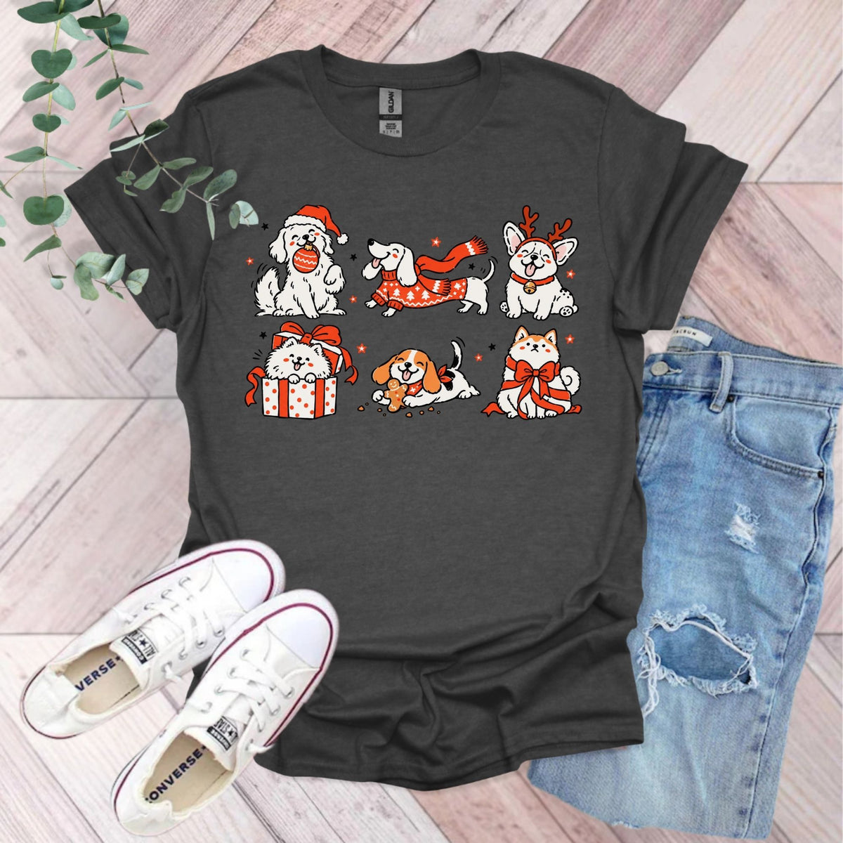 Cute Christmas Dogs T-Shirt