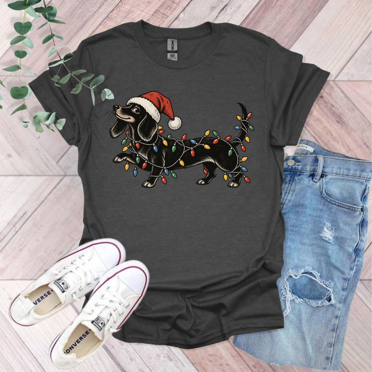 Funny Christmas Dachshund Shirt T-Shirt