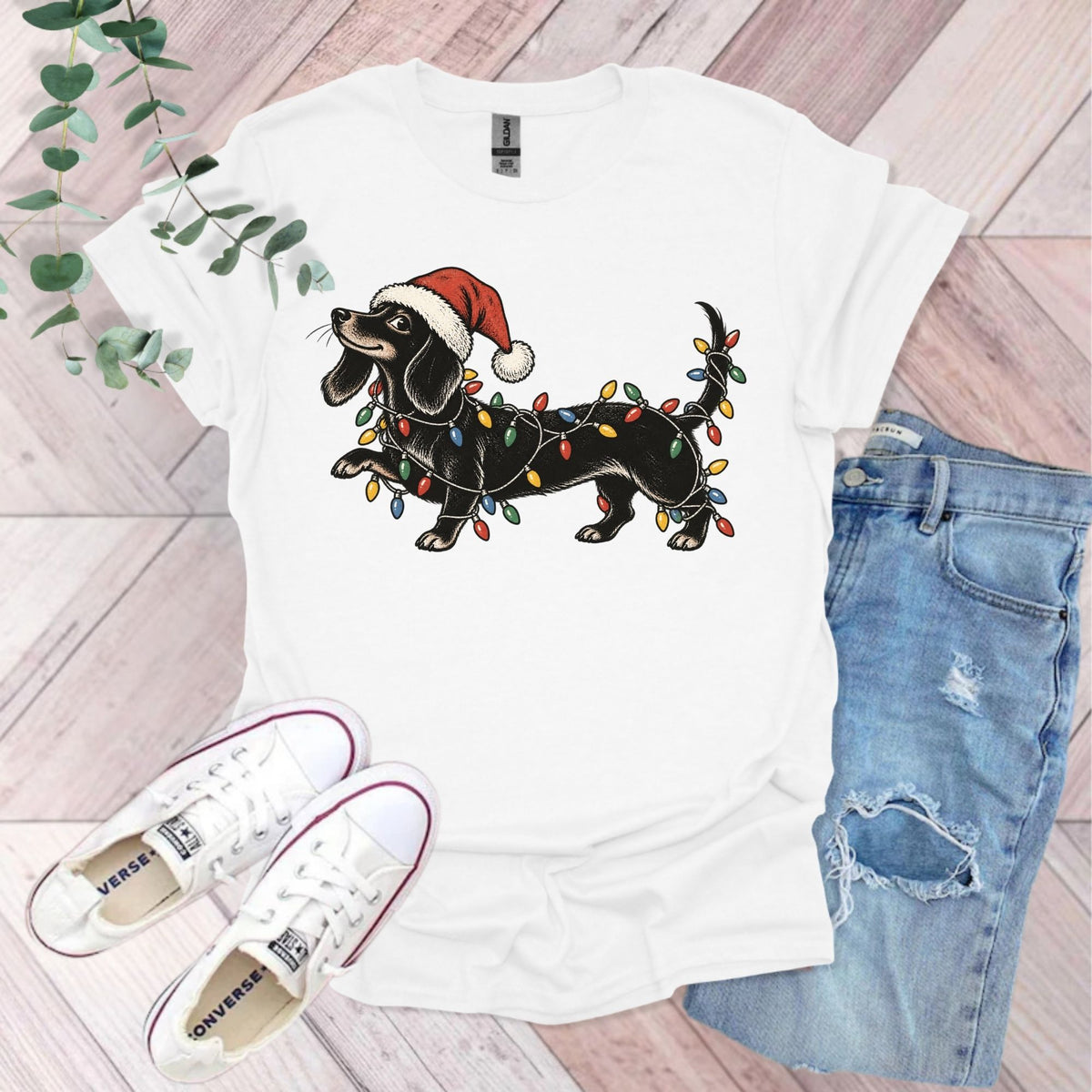 Funny Christmas Dachshund Shirt T-Shirt