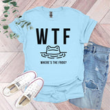 a t - shirt that says wtf where's the frog?