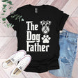 a t - shirt with a dog's face on it and a pair of