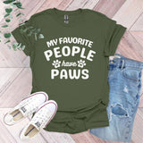 a t - shirt that says, my favorite people have paws