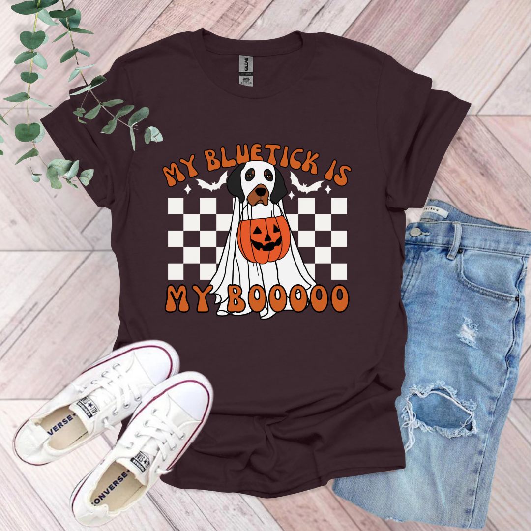 a t - shirt that says, my blightish is my booooo
