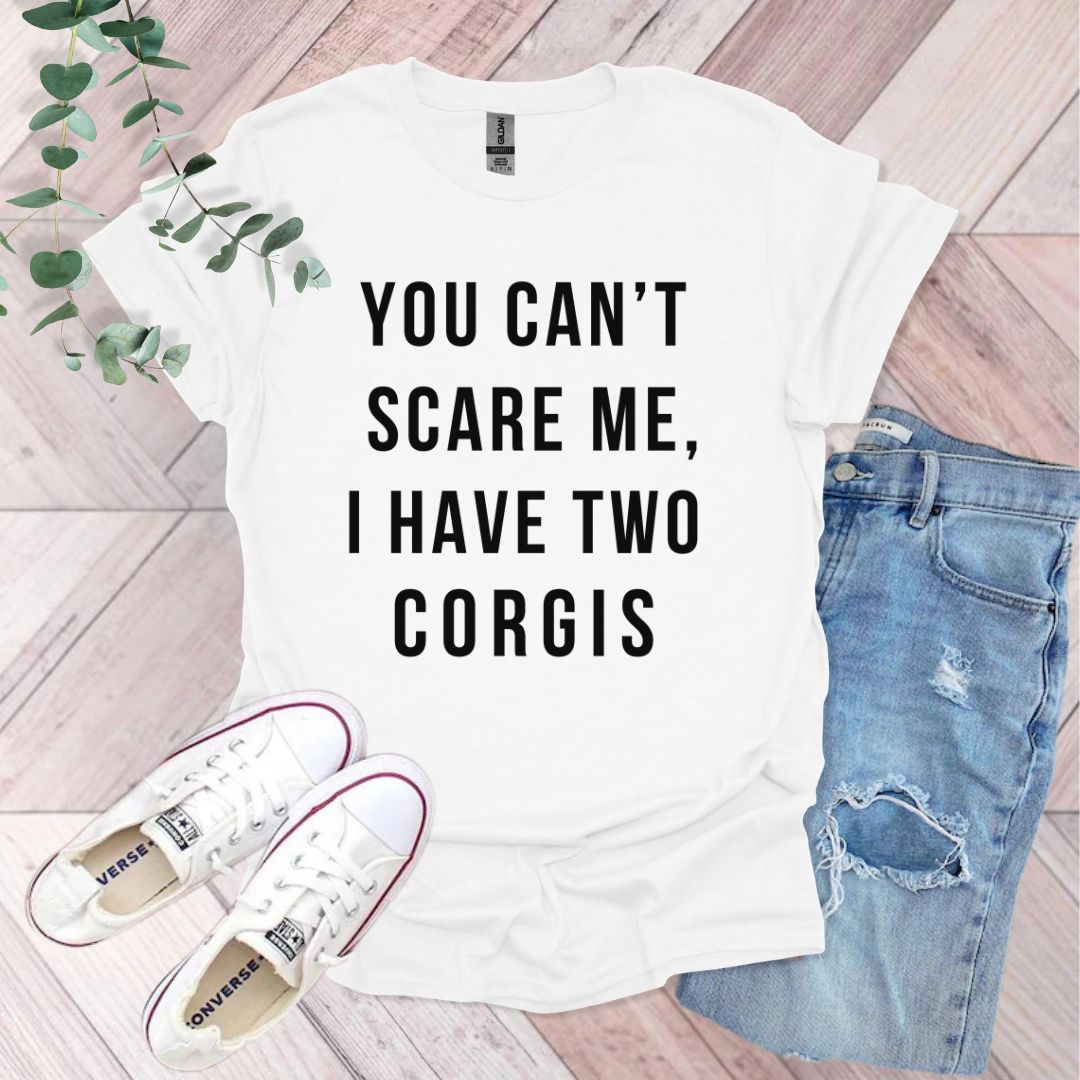 a t - shirt that says you can't scare me, i have two