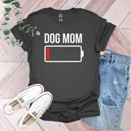 Dog Mom Low Battery T-Shirt