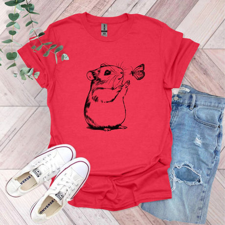 Hamster And Butterfly T-Shirt