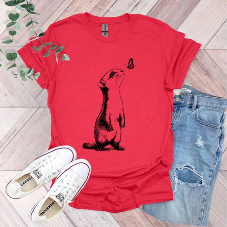 Ferret And Butterfly T-Shirt