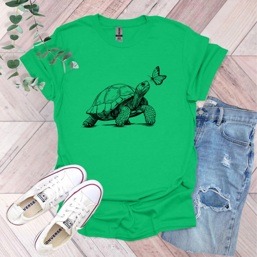 Tortoise And Butterfly T-Shirt