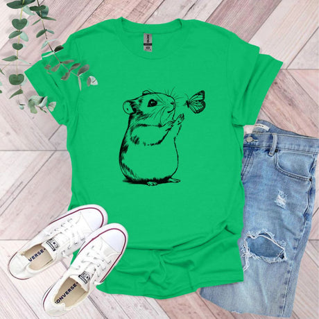 Hamster And Butterfly T-Shirt
