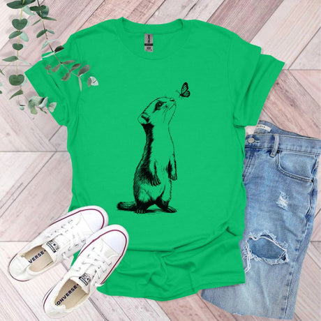 Ferret And Butterfly T-Shirt