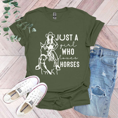 Just A Girl Who Likes Horses T-Shirt