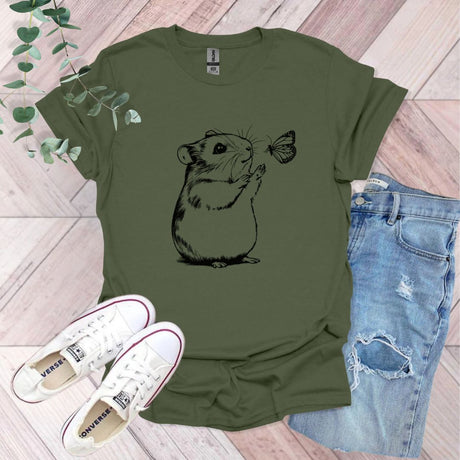 Hamster And Butterfly T-Shirt