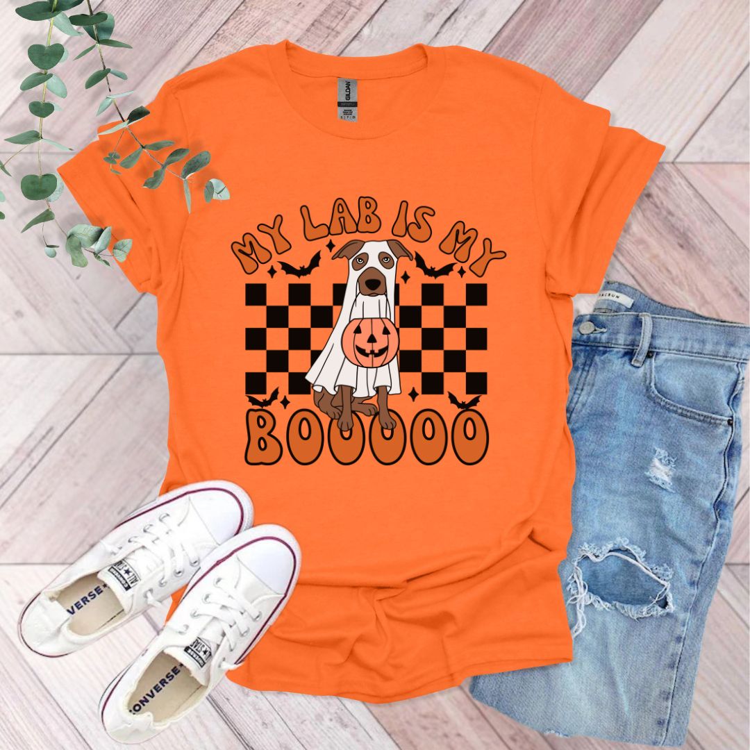 My Lab Is My Boo Chocolate Labrador T-Shirt