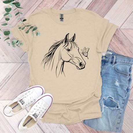 Horse And Butterfly T-Shirt