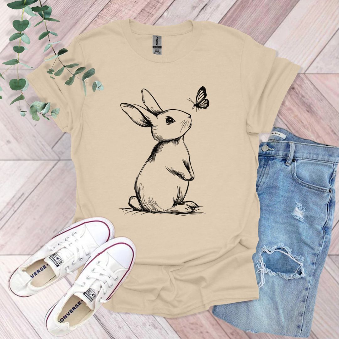 Bunny And Butterfly T-Shirt