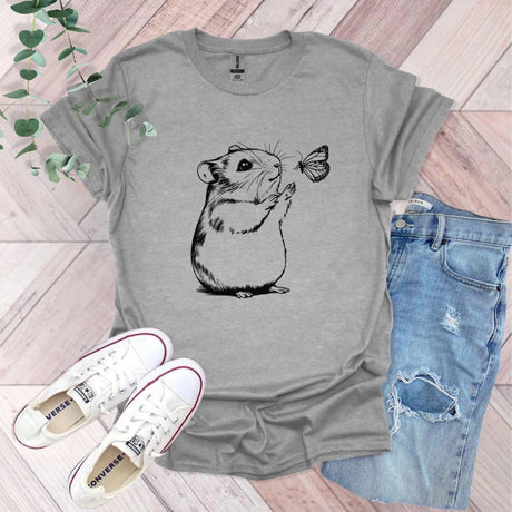 Hamster And Butterfly T-Shirt