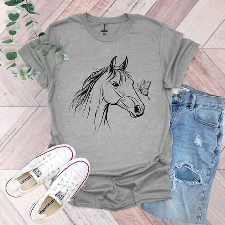 Horse And Butterfly T-Shirt