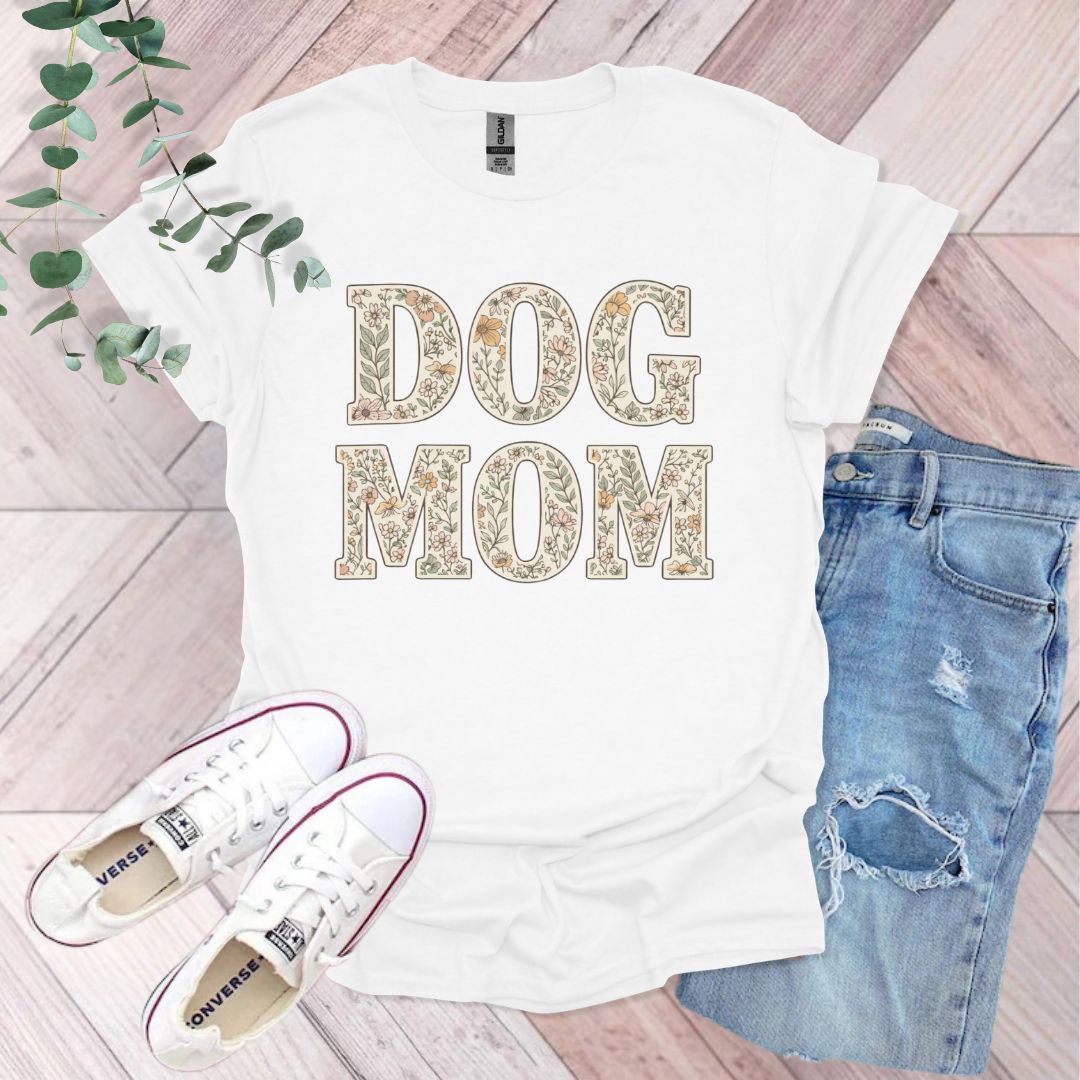 Floral Dog Mom T-Shirt