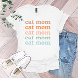 a t - shirt with the words cat mom on it